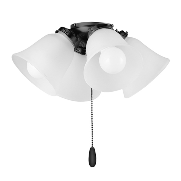 Maxim 4-Light LED Ceiling Fan Light Kit w/Bulbs FKT210FTBK